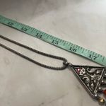 Chico's  Rhinestone Accent Modernist Boho Pendant Long Necklace VTG Signed Photo 11