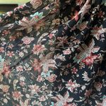 EXPRESS  Floral Backless Dress - Black and Pink Photo 5