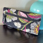 Vera Bradley EUC  Black Pink Green Wallet Purse Clutch Floral Print Photo 2