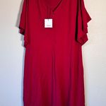 Theory Red Andzelika Rosina Crepe Mini Dress Womens 12 Classic Quiet Luxury NWT Photo 7