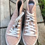 Boemos Woven Pink Powder Suede Sneakers Size 8 Photo 2