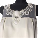 Ellen Tracy classic ivory sheath dress with embellished beaded neckline Photo 1