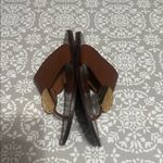 Tory Burch  Patos Disc Brown Leather Sandals with Gold Accent Photo 4