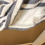 BeachLunchLounge Linen Sleeveless Striped Dress Blue White Small Photo 4