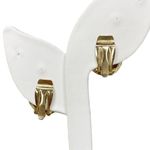 A.L.C. CAVINESS Enamel White Gold Black Clip On Earrings Photo 6