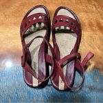Hush Puppies NWOT  Red Leather Comfort Sandals Cushioned Footbed size 7 Photo 1