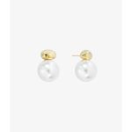 SHASHI Empress Pearl Earrings in Gold & Pearl Womens Dangle Drop Stud Photo 6