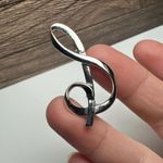 Cursive Letter / Initial S Silver Tone Sarah Coventry Brooch Pin Signed Photo 3