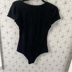 Reformation  Ribbed Knit Bodysuit Black Photo 3