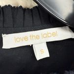 Anthropologie love the label black floral embroidered top size S Photo 1