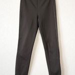 Vince Black Leather Piped Ponte Legging Pants Size Medium Photo 0