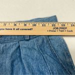 Vintage Willowbend 100% Cotton Denim Skirt High Waist Pleated Knee Length Size 8 Blue Photo 7