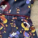 Line and Dot  Faye Dark Purple Floral Short Sleeve Dress XS Photo 4