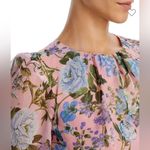 Eliza J Pink Floral Long Sleeve Maxi Dress Chiffon Ruffle Front Slit Size 14 New Photo 5