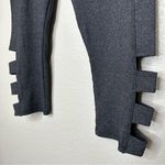 Onzie  Charcoal Gray Side Ladder Cut Outs Cropped Leggings Photo 5