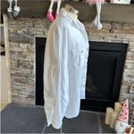 Topshop  White Boxy Button Down Shirt with Notched Collar Photo 6