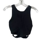 Athleta NWT xs Black Conscious Cut Out Crop Top Sports Bra D - DD Photo 2