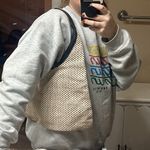 Woven Vegan Leather Black Cream Purse Photo 6