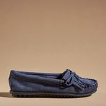Minnetonka Kilty blue suede fringe moccasins Photo 1