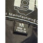 VTG FMC Black Leather Fringe Braided Lace Up Vest M Motorcycle Biker Western Size M Photo 8