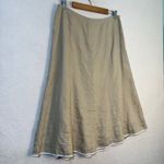 Talbots  VTG Linen Blend Sleeveless Wrap Top & A-Line Skirt White Trim Set Wmn 14 Photo 15