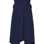 BCBGMAXAZRIA NWT BCBG MAXAZRIA Handkerchief Hem Midi formal Dress Dark Navy medium Photo 3