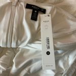 AQUA One Shoulder Sequined Evening Gown White Size 4 Thigh Slit Formal Dress by Photo 9