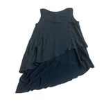 Alisa D. Black Flowy Tank Top Blouse Shirt Crew Neck Tiered Flowy Size Small NWT Photo 4