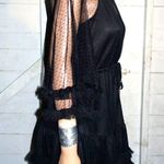 Luxxel Black Sheer Lace Ruffled Dress M Photo 4