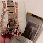 Elgin Rose watch gold tone bracelet watch coordinated set OS Pink Photo 4