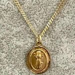 Saint Francis Pray For Us Necklace Gold Photo 0