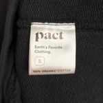 Pact Black Organic Cotton Essential Puff Sleeve Sweatshirt Dress S Pockets Photo 3