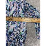 Lilly Pulitzer ELENORA BLUE TAILS OF THE SEA METALLIC SILK TOP SIZE S Photo 5