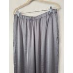 Madewell NWT Straight Leg Full Length Satin Pants Pull On Gray Womans Sz Medium Photo 5