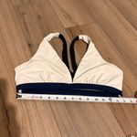 Athleta Mod Strappy back swimsuit top white black blue size medium Photo 5