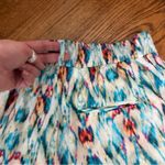ZARA  | IKAT Colorful Metallic Gold Details Abstract Print Pants Size M Photo 9