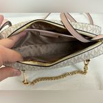 Michael Kors White and Pink Blush Woman’s Adjustable Crossbody Big Chain Purse Photo 3