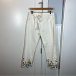 Driftwood  Colette Sunny Embroidered Raw Edge Jeans size 12 NWT Photo 1
