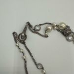 Henri Bendel Socialite Long Double Strand Silver Chain Necklace Charms Pearls Photo 5