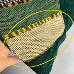 Vintage Vest Suede‎ Woven Green Leather Women Size Large Southwestern Fringe Photo 9