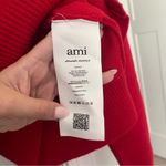 Ami RED Heart WOOL KNIT DE COEUR CREWNECK CARDIGAN Sweater Photo 6