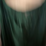 One Clothing Womens Green Velvet Off The Shoulder Top M Medium Long Sleeve Shirt Photo 3