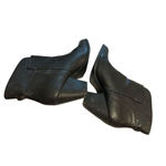 Nine West 90s Vintage sz 7.5 Womens Black Round Toe Chunky Heel Boots Chic Edgy Photo 4