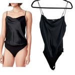 Alyn Paige Paige Giovanna Silk Black Sleeveless Cowl Neck Bodysuit Size Medium Photo 1