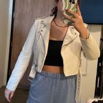 Princess Polly White Leather Jacket  Photo 0