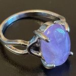 Exquisite purple amethyst S925 silver ring size 8.75 Photo 1