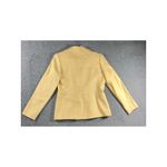 Ellen Tracy  Blazer Jacket Women 4 Petite Double Breasted Butter Yellow Photo 2