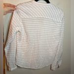 Mountain Hardwear  Women's Cream Striped Button-Down Shirt Size 10 Photo 3