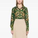 Farm Rio Pineapple Ikat Button Down Blouse Shirt Size Medium
M Like New! Photo 15