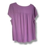 Torrid Georgette Tulip Short Sleeve Blouse Size 1 Dusty Lavender Photo 3
